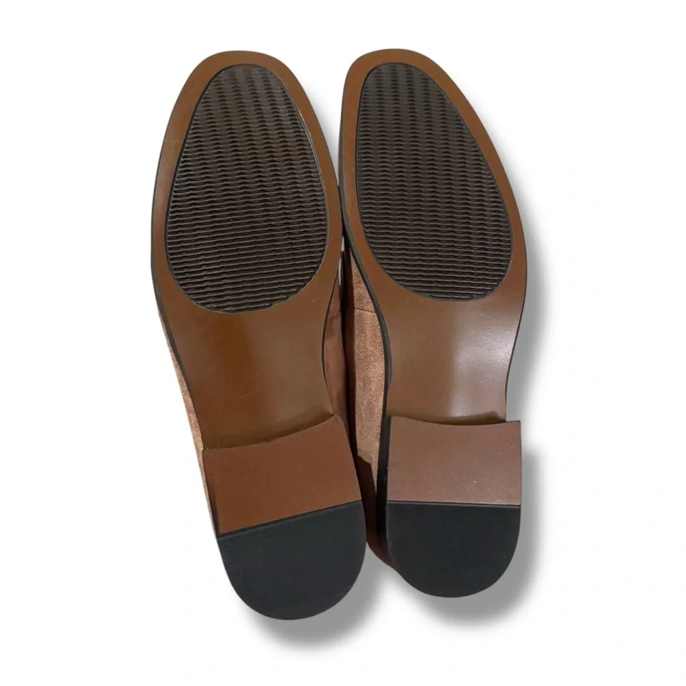 Nick Graham Altred Brown Faux Suede Slip on Penny Loafer Dress Shoes‎ Sz 8 NEW